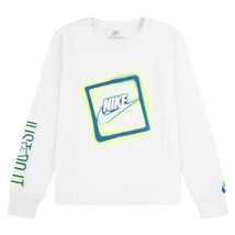 Nike Kids Long Sleeve T-Shirt, White Neon Image 1