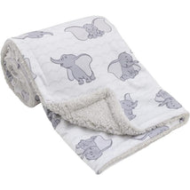 Nojo - Disney Dumbo White And Grey Super Soft Baby Blanket With Sherpa Back Image 2