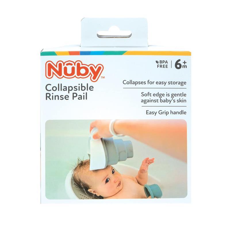 Nuby - Collapsible Bath Rinse Pail In, White/Gray Image 5