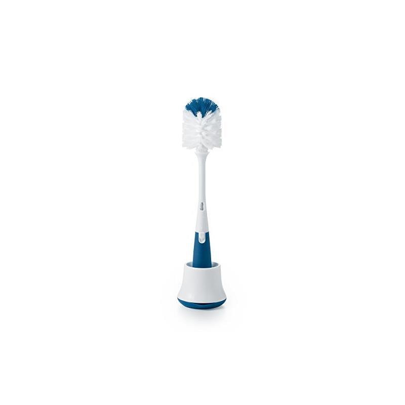 OXO Tot Bottle Brush With Bristle Cleaner & Stand - Navy