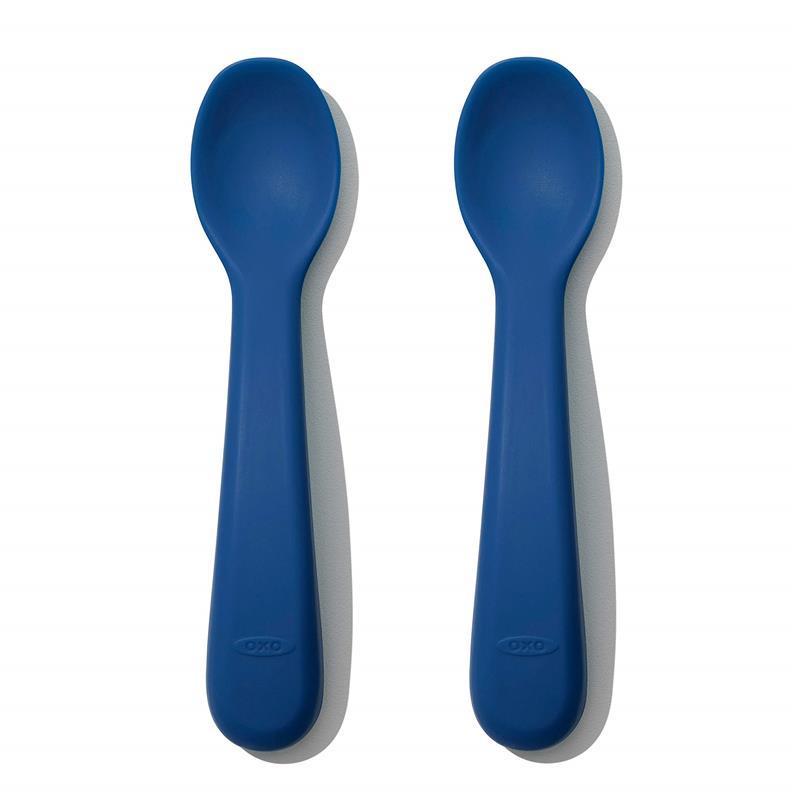 OXO TOT Feeding Spoon Set With Soft Silicone For Baby Toddler Kid BPA PVC  Free