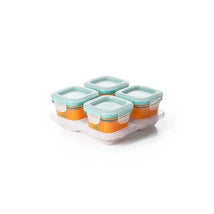 OXO Tot Glass Baby Blocks 4 oz - Teal Image 1