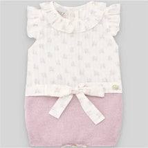 Paz Rodriguez - Baby Girl Knit Newborn Romper, Magnolia Image 1