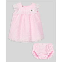 Paz Rodriguez - Baby Girl Set Woven Newborn Dress + Bloomers Linda, Chalk Pink Image 1