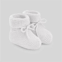 Paz Rodriguez - Baby Neutral Knit Booties Esencial, White Image 1