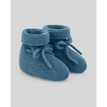 Paz Rodriguez Knit Newborn Booties Esencial, Light Brown Image 1