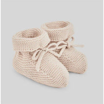 Paz Rodriguez Knit Newborn Booties Esencial Linen Image 1