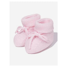 Paz Rodriguez Knit Newborn Booties Esencial, Mineral Blue Image 1