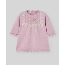 Paz Rodriguez - Knit Newborn Dress Pascua, Powder Pink/Light Brown Image 1