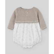 Paz Rodriguez - Knit Newborn Romper Pony Ligth Brown Image 1