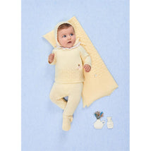 Paz Rodriguez - Take Me Home Set Knit Newborn Sweater + Leggings Bico, Chalk Pink Image 1