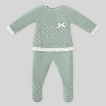 Paz Rodriguez - Take Me Home Set Knit Sweater & Leggins Nidos, Powder Green/Cream Image 1