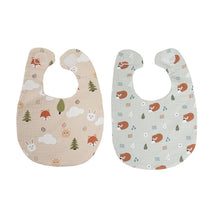 Pearhead - 2Pk Baby Bib Set, Woodland Muslin Cotton Image 1