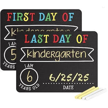 Pearhead Baby - First and Last Day Chalkboard Signs, Reusable And Erasable Chalkboard Image 1