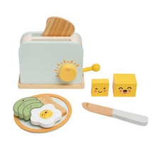 Pearhead - Brunch Time Montessori Toy Toaster Oven Set, 9 Piece Wooden Play Toy Set  Image 1