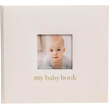 Pearhead Ivory Linen Baby Memory Book Image 1