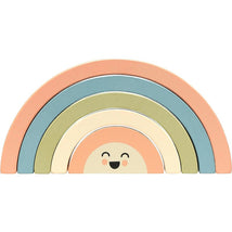 Pearhead Wooden Rainbow Stacking Toy Image 1