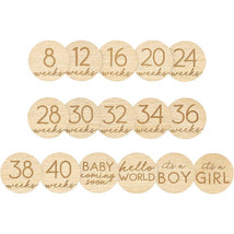 Pearhead Pregnancy Journey Wooden Weekly Milestone Markers Image 1