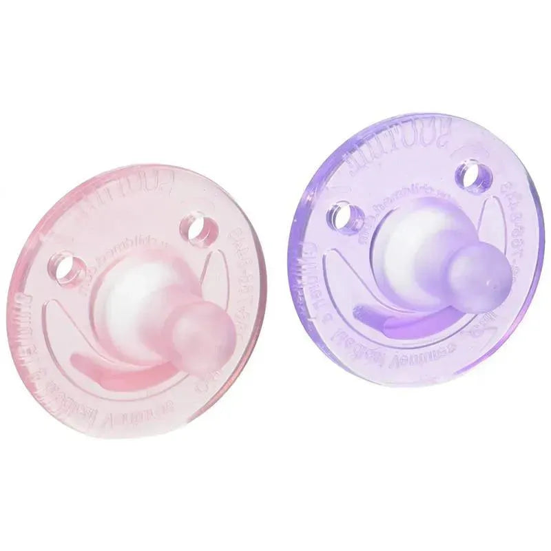 Avent 2Pk Soothie, 0/3M, Pink/Purple
