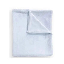 Piccolo Bambino - Faux Fur Stroller Blanket On Wooden Hanger Blue Image 1