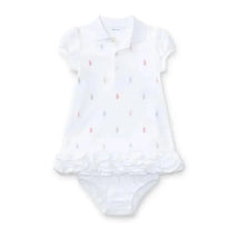 Polo Ralph Lauren Baby - Ruffled Polo Dress & Bloomer, White Image 1