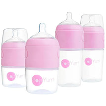 Pop Yum - Baby Bottle Starter Set 4 Pack, Pink Image 1