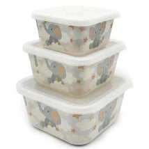 Primo Passi - 3Pk Bamboo Little Elephant Fiber Kids Food Containers Image 1
