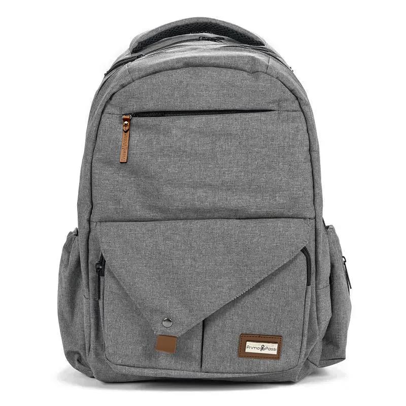 Primo Passi PerTutti Baby Diaper Bag Backpack, Grey Melange