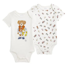 Ralph Lauren Baby - 2Pk Short-Sleeve Cotton Interlock Novelty Bear Graphic Bodysuits, Boy Bear Image 1
