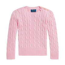Ralph Lauren Baby Long Sleeve Cotton Cable, Hint Of Pink Image 1