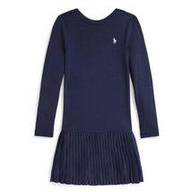 Ralph Lauren Baby Long-Sleeve Cotton Ribbed Knit Scoop Neck Dreshort Sleeve, Newport Navy Image 1