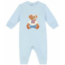 Ralph Lauren Baby - Long-Sleeve Magic Fleece Novelty Bear Graphic Coverall, Beryl Blue Image 1