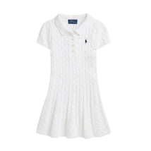 Ralph Lauren Baby Short-Sleeve Cotton Cable-Knit Polo Dreshort Sleeve Optic White Image 1