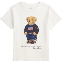 Ralph Lauren Baby Short-Sleeve Jersey Knit Novelty Bear T-Shirt, White Image 1