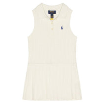 Ralph Lauren Baby Sleevleshort Sleeve Cotton Mini Cable Collared Dreshort Sleeve, Deckwash White Image 1