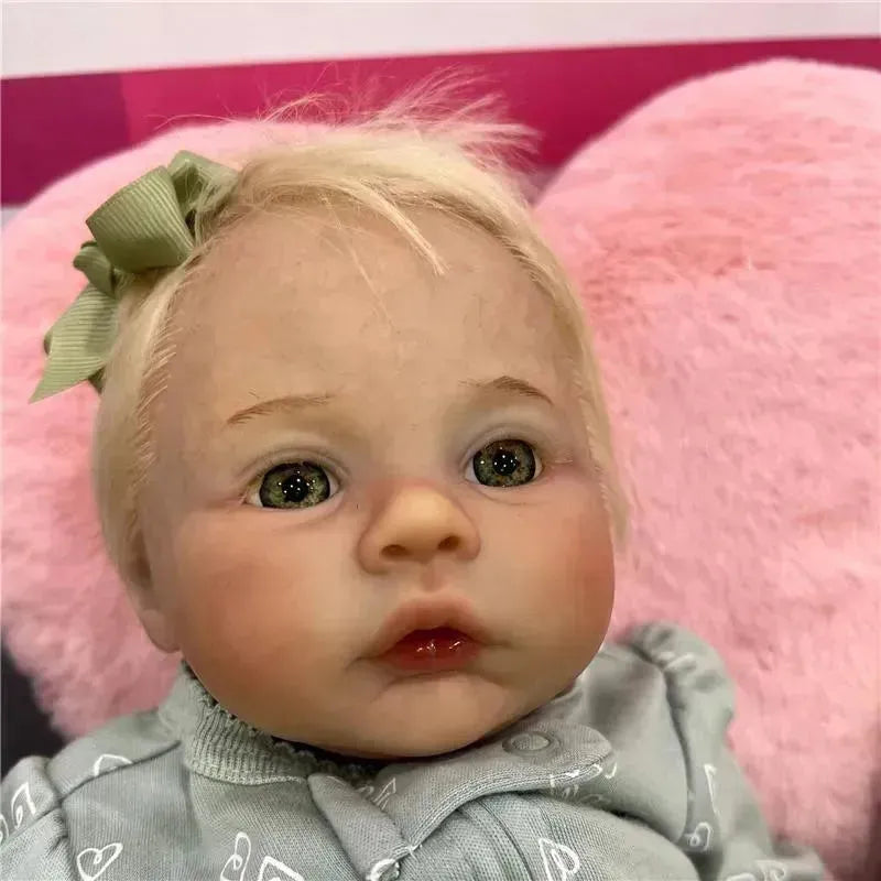 Reborn Baby Doll White Vinyl Blonde Hair, Meadow