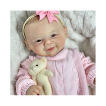 Reborn Baby Doll - White Vinyl, Painted Hair, Open Eyes – Eva Image 1
