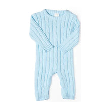 Rose Textile - Baby Boy Cotton Blue Knit Romper Image 1