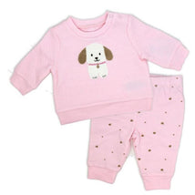 Rose Textiles - 2Pk Baby Girl Quilted Top & Fleece Pant Set, Doggy Image 1