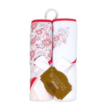 Rose Textiles - 2Pk Hooded Towel Pink Bouquet Image 1