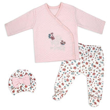 Rose Textiles - 3Pk Baby Girl Quilted Take Me Home, Itty Bitty So Pretty Pink Image 1