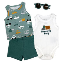 Rose Textiles - 4Pk Baby Boys Short Set, Mommy's Baby Cars Image 1