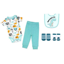 Rose Textiles - 5Pk Baby Boys Set Teal Dino Image 1