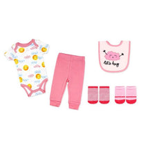Rose Textiles - 5Pk Baby Girls Set, Pink Let's Hug Image 1
