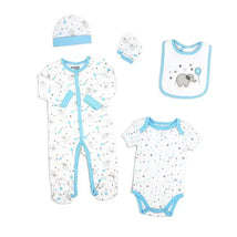 Rose Textiles - Balloon Elephant 5 Piece Set, Blue Image 1