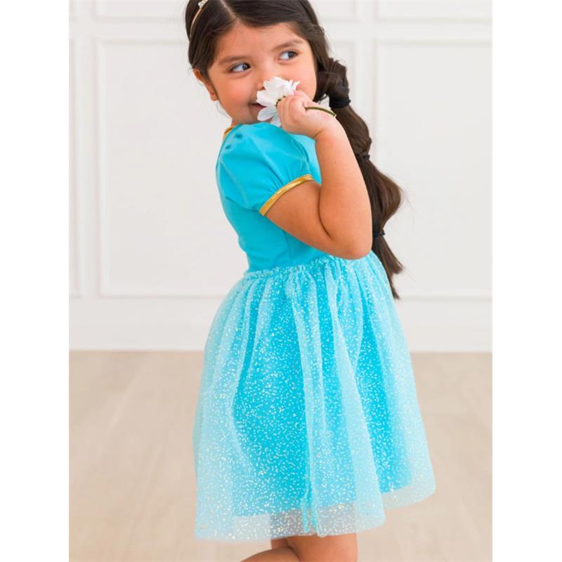 RuffleButts - Baby Girl Blue Short Sleeve Bow Twirl Dress 2T RuffleButts - Baby Girl Blue Short Sleeve Bow Twirl Dress 2T