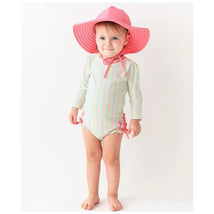 Rufflebutts -Baby Strawberry Swim Hat Image 2
