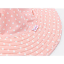Rufflebutts - Pink Polka And Stripe Reversible Swim Hat Image 2