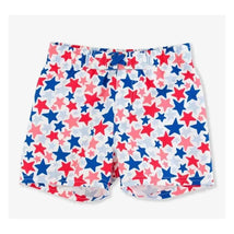 Rufflebutts - Star-Spangled Swim Trunks White With Stars Image 1