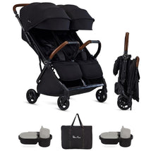 Silver Cross - Jet Lightweight Double Stroller + Essentials Bundle, Black Image 1